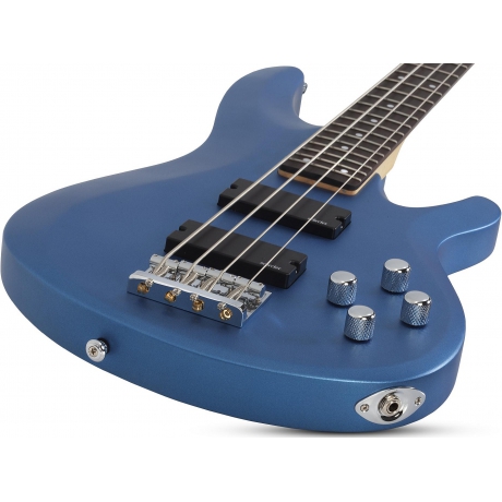 Schecter C-4 Deluxe Bas Gitar (Satin Metallic Blue)<br>Fotoğraf: 2/7