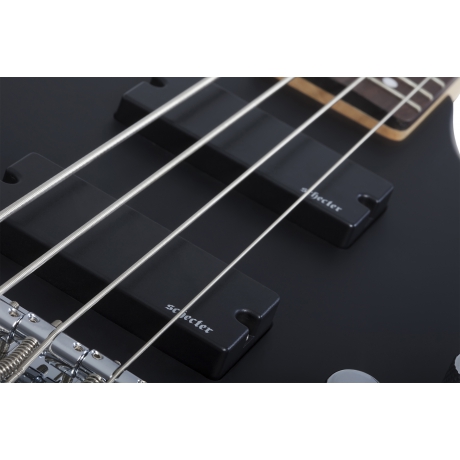 Schecter C-4 Deluxe Solak Bas Gitar (Satin Black)<br>Fotoğraf: 4/7