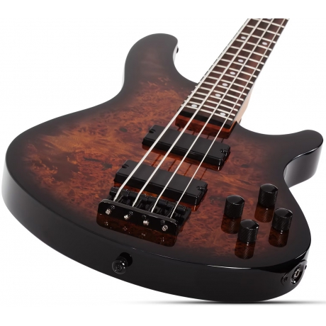 Schecter C-4 Standard Bas Gitar (Tobacco Burl)<br>Fotoğraf: 2/9