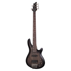 Schecter C-5 Custom Bas Gitar (Trans Black Stain)