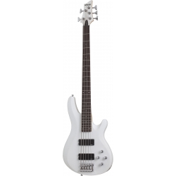 Schecter C-5 Deluxe 5 Telli Bas Gitar (Satin White)