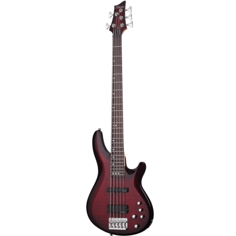Schecter C-5 Deluxe Bas Gitar (Crimson Red Burst)<br>Fotoğraf: 1/4