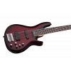 Schecter C-5 Deluxe Bas Gitar (Crimson Red Burst)<br>Fotoğraf: 3/4