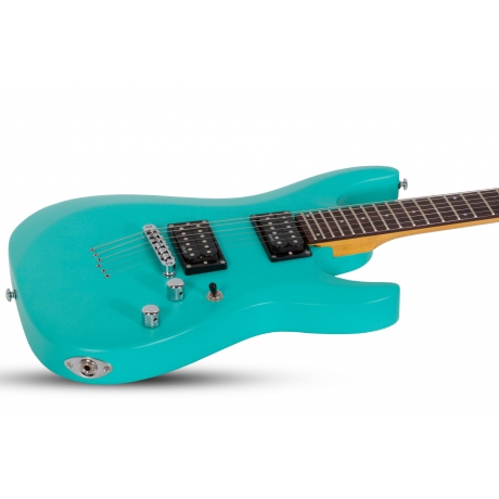 Schecter C-6 Deluxe Elektro Gitar (Satin Aqua)<br>Fotoğraf: 2/10