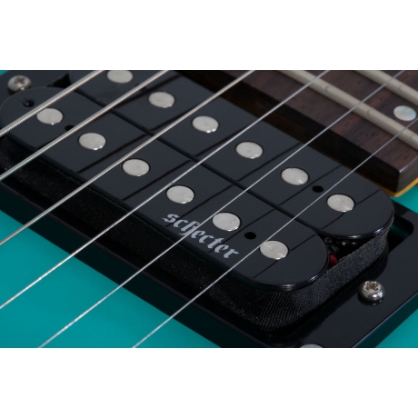 Schecter C-6 Deluxe Elektro Gitar (Satin Aqua)<br>Fotoğraf: 4/10