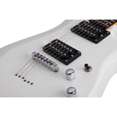 Schecter C-6 Deluxe Elektro Gitar (Satin White)<br>Fotoğraf: 2/4