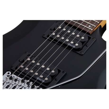 Schecter C-6 FR Deluxe Elektro Gitar (Mat Siyah)<br>Fotoğraf: 3/4