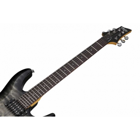 Schecter C-6 Plus Elektro Gitar (Charcoal Burst)<br>Fotoğraf: 7/8