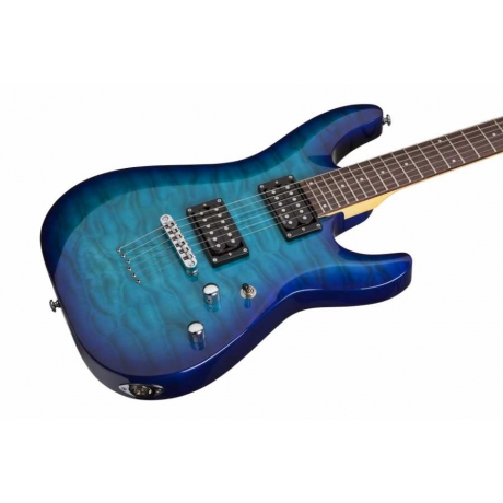 Schecter C-6 Plus Elektro Gitar (Ocean Blue Burst)<br>Fotoğraf: 3/5