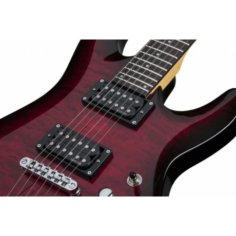 Schecter C-6 Plus Elektro Gitar (See-Thru Cherry Burst)<br>Fotoğraf: 4/7