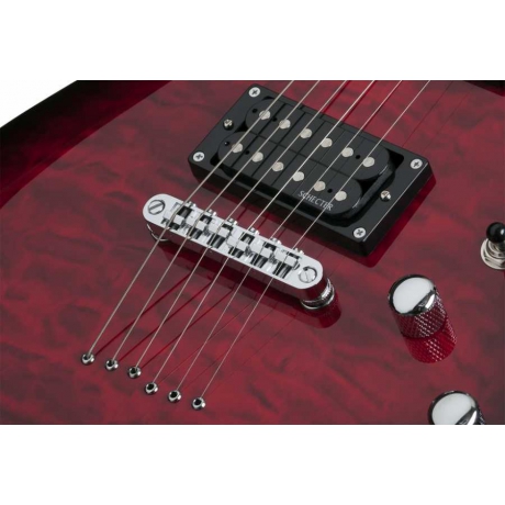Schecter C-6 Plus Elektro Gitar (See-Thru Cherry Burst)<br>Fotoğraf: 3/7
