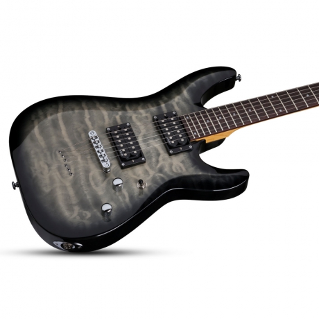 Schecter C-6 Plus LH Solak Elektro Gitar (Charcoal Burst)<br>Fotoğraf: 2/5
