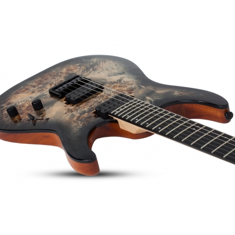 Schecter C-6 Pro Elektro Gitar (Charcoal Burst)<br>Fotoğraf: 3/5