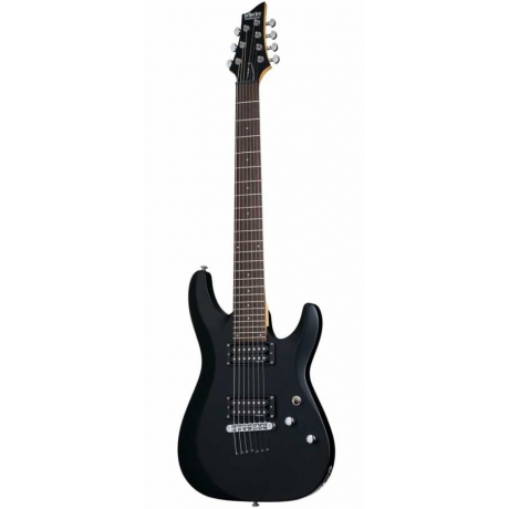 Schecter C-7 Deluxe Elektro Gitar (Satin Black)<br>Fotoğraf: 1/4