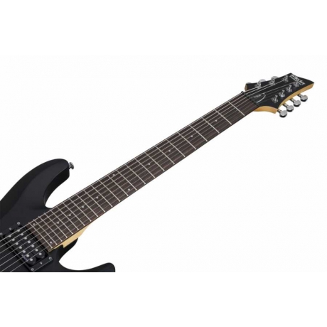 Schecter C-7 Deluxe Elektro Gitar (Satin Black)<br>Fotoğraf: 2/4