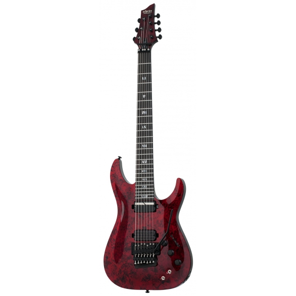 Schecter C-7 FR S Apocalypse 7 Telli Elektro Gitar (Red Reign), Fotoğraf: 1/9