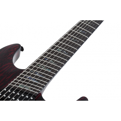Schecter  C-7 Multiscale Silver Mountain 7 Telli Elektro Gitar (Blood Moon)<br>Fotoğraf: 5/7