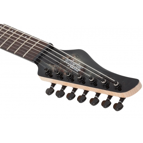 Schecter C-7 Pro 7 Telli Elektro Gitar (Charcoal Burst)<br>Fotoğraf: 3/4