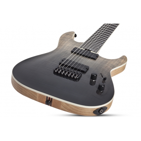 Schecter C-7 SLS Elite 7 Telli Solak Elektro Gitar (Black Fade Burst)<br>Fotoğraf: 2/7