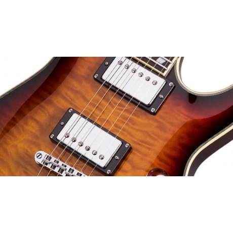 Schecter Custom C-1 Elektro Gitar (3-Tone Sunburst)<br>Fotoğraf: 2/5