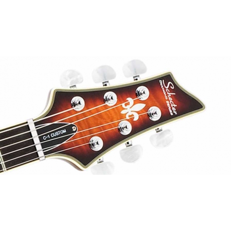 Schecter Custom C-1 Elektro Gitar (3-Tone Sunburst)<br>Fotoğraf: 5/5