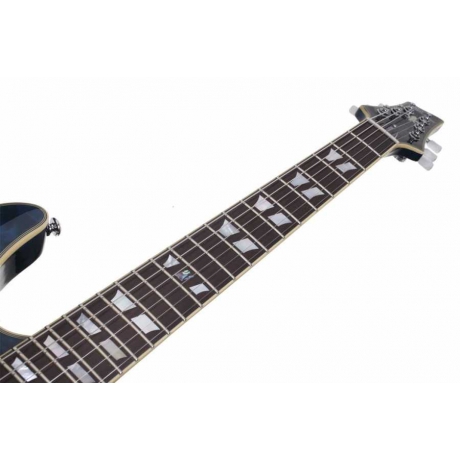 Schecter Custom C-1 Elektro Gitar (See-Thru Blue)<br>Fotoğraf: 4/7