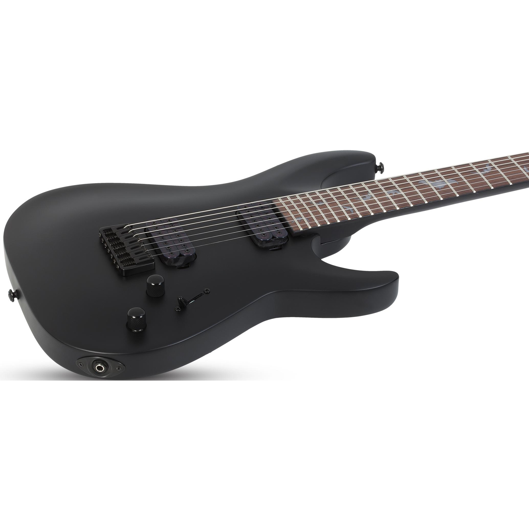 Schecter Damien-7 7 Telli Elektro Gitar (Satin Black) | doremusic