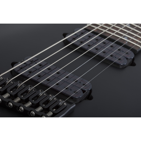 Schecter Damien-7 Multiscale 7 Telli Elelktro Gitar (Mat Siyah)<br>Fotoğraf: 3/7