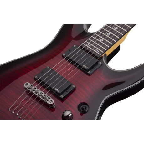 Schecter Damien Elite 6 Elektro Gitar (Crimson Red Burst)<br>Fotoğraf: 3/3