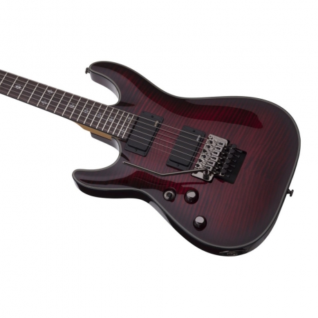 Schecter Damien Elite 6 FR Solak Elektro Gitar (Crimson Red Burst)<br>Fotoğraf: 2/4