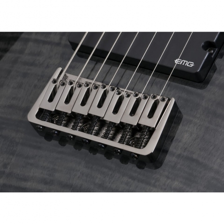 Schecter Damien Elite-7 7 Telli Elektro Gitar (Trans Black Burst)<br>Fotoğraf: 4/5