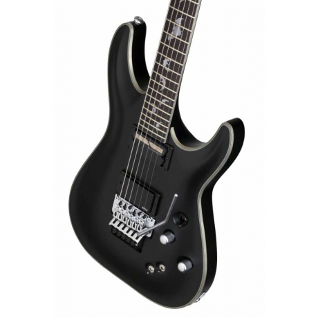 Schecter Damien Platinum 6 FR S Elektro Gitar (Satin Black)<br>Fotoğraf: 3/4