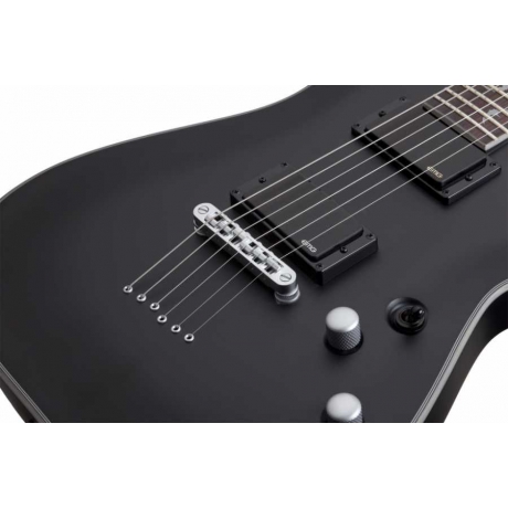 Schecter Damien Platinum 6 Solak Elektro Gitar (Mat Siyah)<br>Fotoğraf: 4/6