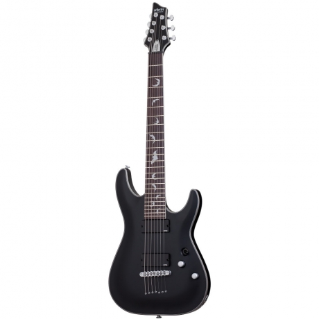 Schecter Damien Platinum-7 Elektro Gitar (Satin Black)<br>Fotoğraf: 1/5