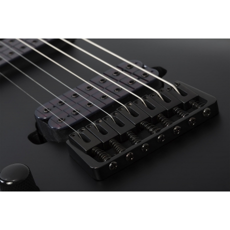 Schecter Damien Platinum-7 Solak Elektro Gitar (Satin Black)<br>Fotoğraf: 5/8