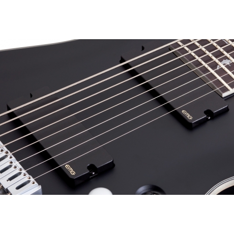 Schecter Damien Platinum-8 8 Telli Elektro Gitar (Mat Siyah)<br>Fotoğraf: 4/6