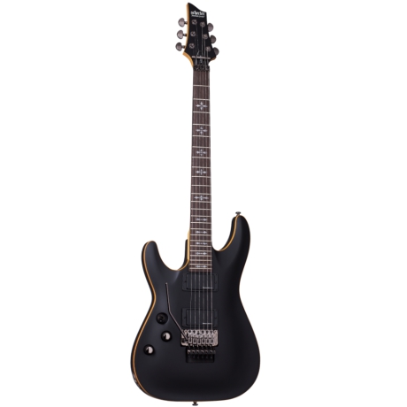 Schecter Demon-6 FR Solak Elektro Gitar (Satin Black)<br>Fotoğraf: 1/4