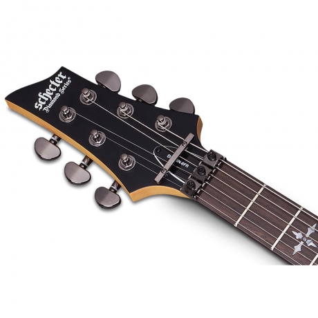 Schecter Demon-6 FR Solak Elektro Gitar (Satin Black)<br>Fotoğraf: 4/4