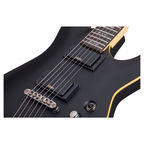 Schecter Demon-6 LH Solak Elektro Gitar (Mat Siyah)<br>Fotoğraf: 2/4