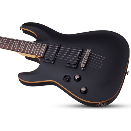 Schecter Demon 6 Solak Elektro Gitar (Mat Siyah)<br>Fotoğraf: 4/5