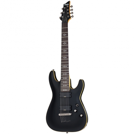 Schecter Demon-7 Elektro Gitar (Aged Black Satin)<br>Fotoğraf: 1/4