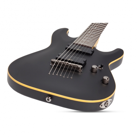 Schecter Demon-7 Elektro Gitar (Aged Black Satin)<br>Fotoğraf: 3/4