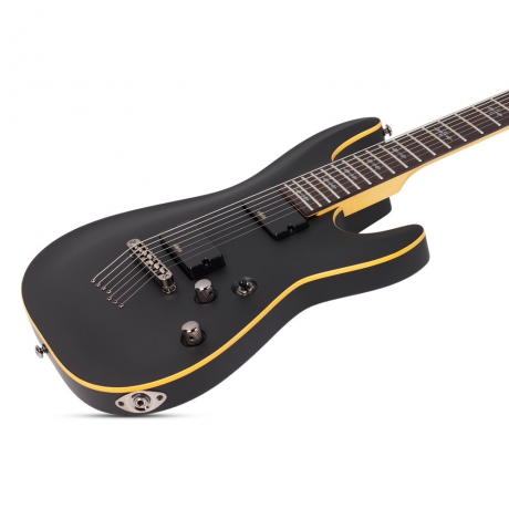 Schecter Demon-7 Elektro Gitar (Aged Black Satin)<br>Fotoğraf: 2/4