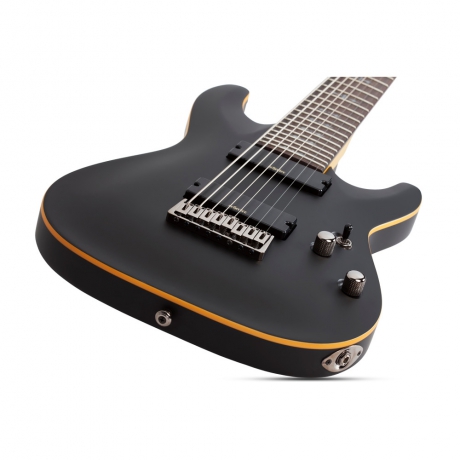 Schecter Demon-8 Elektro Gitar (Aged Black Satin)<br>Fotoğraf: 2/4