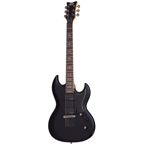 Schecter Demon S-II Elektro Gitar (Satin Black)<br>Fotoğraf: 1/4
