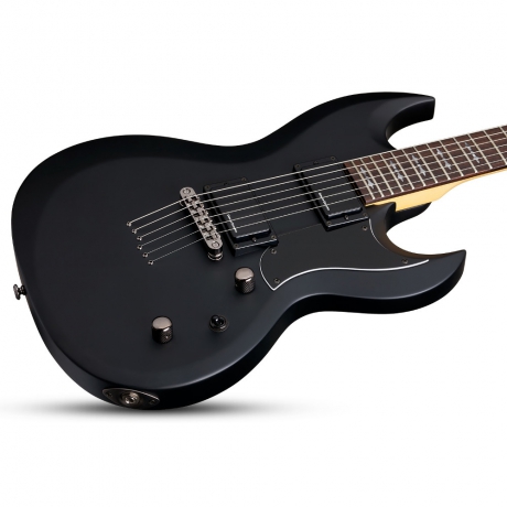 Schecter Demon S-II Elektro Gitar (Satin Black)<br>Fotoğraf: 3/4