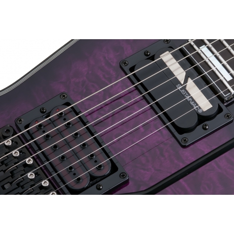 Schecter E-1 FR S Special Edition Elektro Gitar (Trans Purple Burst)<br>Fotoğraf: 4/7