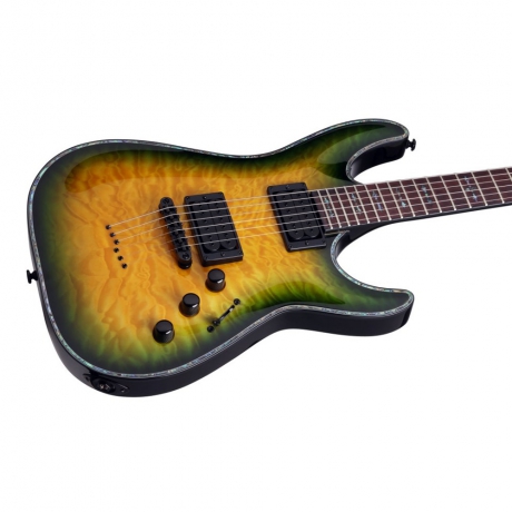 Schecter Hellraiser C-1 Pasif Elektro Gitar (Dragon Burst)<br>Fotoğraf: 2/5