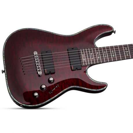 Schecter Hellraiser C-7 7 Telli Elektro Gitar (Black Cherry)<br>Fotoğraf: 2/5