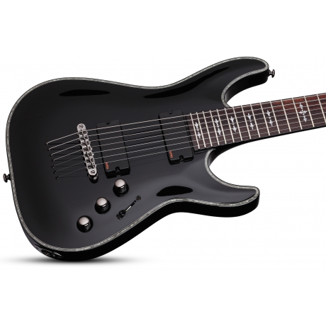Schecter Hellraiser C-7 7 Telli Elektro Gitar (Siyah)<br>Fotoğraf: 2/7